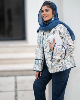 مانتو گلدوزی لینن