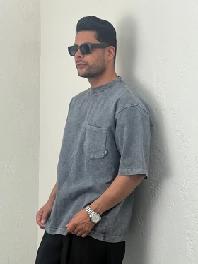 تیشرت مردانه سنگشور جیب‌دار