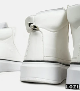کفش کتانی ساق‌دار سفید PULL & BEAR