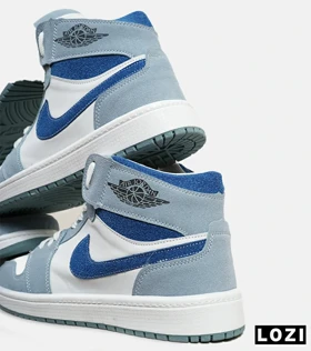 کفش کتانی مردانه و زنانه ساق‌دار سفید فیلی NIKE jordan 1
