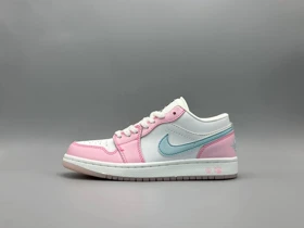 کتانی جردن1 لو پرینت پا صورتی های/ Nike AJ1 low