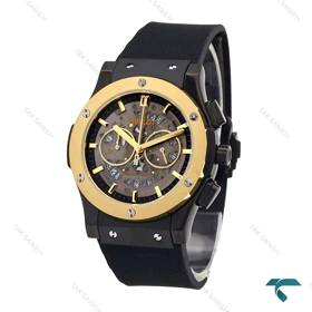 ساعت مردانه هابلوت کرنوگراف مشکی طلایی اسکلتون Hublot-5906-L