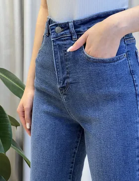 شلوار جین نیم بگ 400773