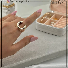 انگشتر زنانه آبکاری نقره رنگ ثابت کد ta10017