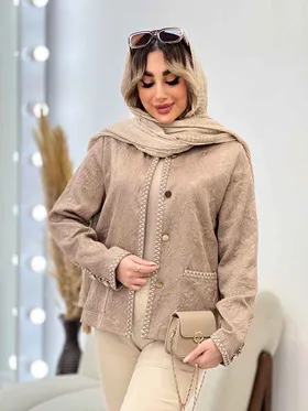 کت نوار دوزی دکمه طلایی