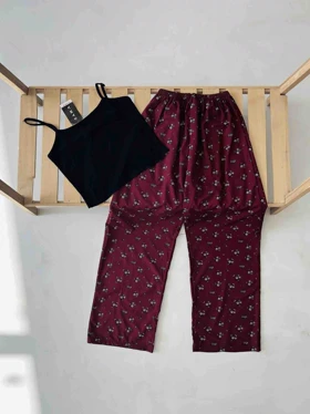 ست لباس راحتی تاپ و شلوار زنانه بهاره خنک