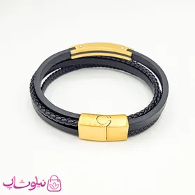 دستبند پسرانه مون بلان چهار ردیفه