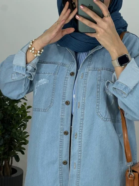 مانتو کتی جین بلند ماهک