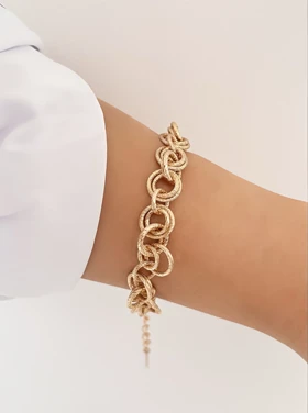 دستبند زنجیری تراش خورده زنانه ژوپینگ 640
