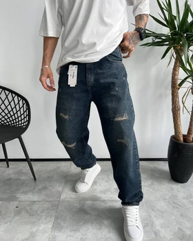 شلوار نیم بگ کثیفشور زاپ‌دار ZARA