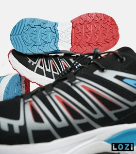کفش کتانی بزرگ پا مشکی آبی قرمز سالومون Salomon X ULTRA
