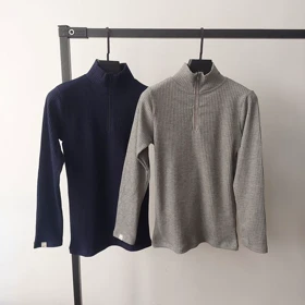 بلوز نیم زیپ پلیسه پنبه