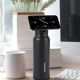 ماگ آب 700 میل همراه با هولدر مگنتی پرودو مدل PORODO MAGSAFE BOTTLE LFST053