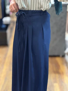 شلوارمورگان کمر گیس بافت_6020 (سرمه ای)