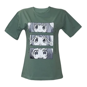 تیشرت زنانه نخ پنبه طرح کارتونی