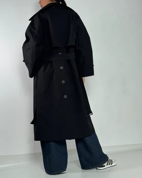 بارانی بلند پشت دکمه کد 600030