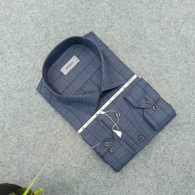 پیراهن راه راه استین بلند مردانه _ قواره کلاسیک _استایل رسمی
