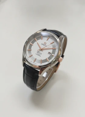 ساعت مچی Omega مسترکوالیتی بند چرم مشکی مردانه کد 8735