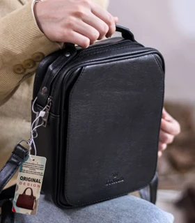 کیف دوشی چرم ساده