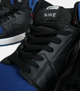کفش کتانی مردانه و زنانه ساق‌دار مشکی آبی NIKE jordan 1 مدل 6217