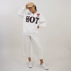 نیم زیپ HOT (سفید)
