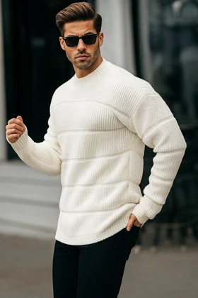 ژاکت بافتنی سفید لش اولد مانی ترند روز 2025 فوق‌العاده خفن و شیک