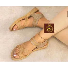صندل لا انگشتی کنفی زنانه بغل چسبی