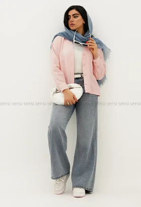 شومیز یقه هفت پری کد1005793