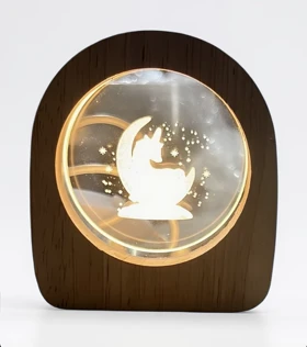 چراغ خواب مدل گوی کریستال سایز متوسط