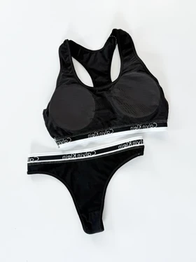 ست نیم‌تنه کاپ‌دار و شورت بکلس نخ پنبه کلوین کلاین Calvin Klein