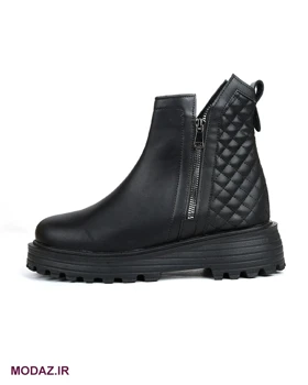 بوت زنانه زمستونه زیپی طرح لوزی شنل BOOT