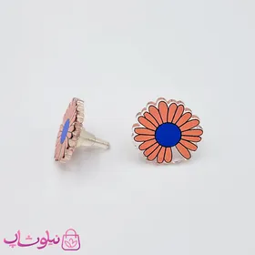 گوشواره دخترانه ژوپینگ مدل گل نارنجی