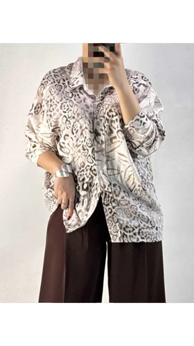 شومیز پری پلنگی زنانه 80069