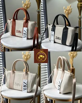 کیف زنانه کوچک کنفی دستی و دوشی زارا