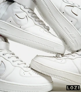کفش کتانی ساق‌دار مردانه سفید NIKE AIRFORCE AF1