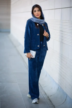 جکت زنانه دکمه نما آستردار