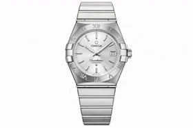 ساعت امگا کانسلیشن زنانه نقره ای تقویم دار Omega Constellation Silver