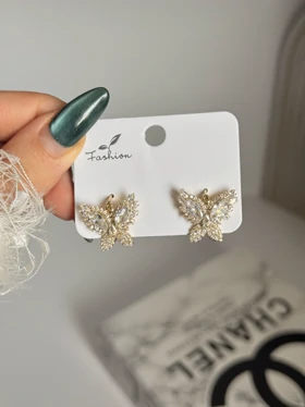 گوشواره پینترستی پروانه کد ZUN019 کد 1