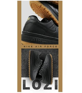 کفش کتانی مردانه و زنانه مشکی کرم نایک NIKE AIR FORCE