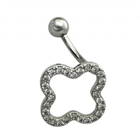 پیرسینگ ناف استیل طرح ونکلیف زنانه