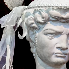 تل سر مرواریدی عروس با پاپیون و تور ظریف