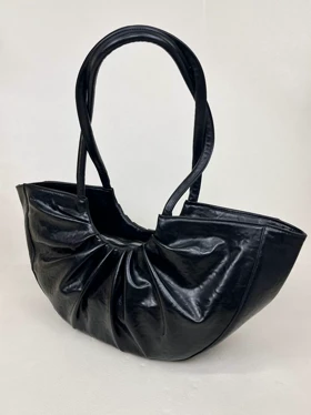 کیف زنانه زارا چروک ZARA کد 1711 دختر طهرونی (مشکی)
