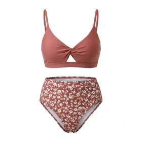 ست بیکینی Cupshe مدل Red Twist Keyhole