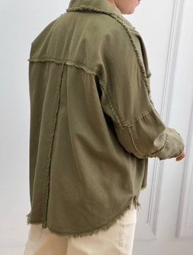 کت کتان جلو دکمه کد 3506