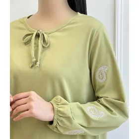 بلوز آستین گل 16326