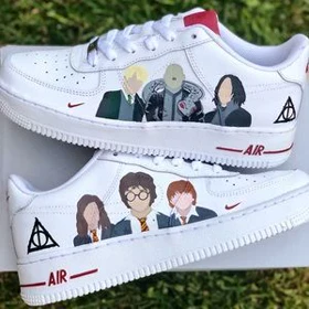کفش اسپرت کاستوم کتانی ایرفورس air force طرح Harry Potter نایک nike کد 185020