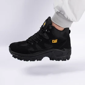 بوت و نیم بوت مردانه و زنانه ساق‌دار مدل caterpillar کاترپیلار رنگ مشکی کد 4832