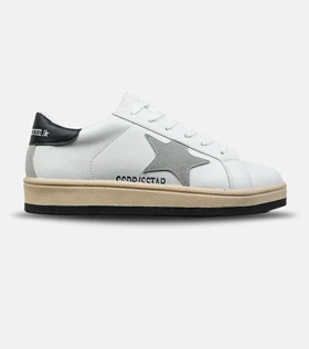 کفش کتانی کژوال مردانه و زنانه سفید طوسی Golden Goose مدل 8959