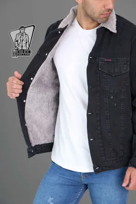 کاپشن جین ذغالی DENIM