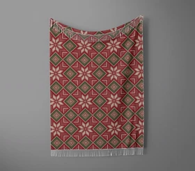 شال مبل ریش دار sofa shawl 394